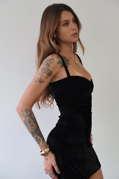 Vestido Lust Curto Black Velvet