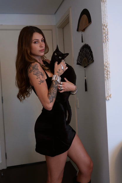 Vestido Lust Curto Black Velvet