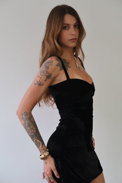 Vestido Lust Curto Black Velvet