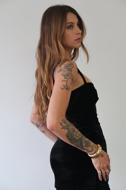 Vestido Lust Curto Black Velvet